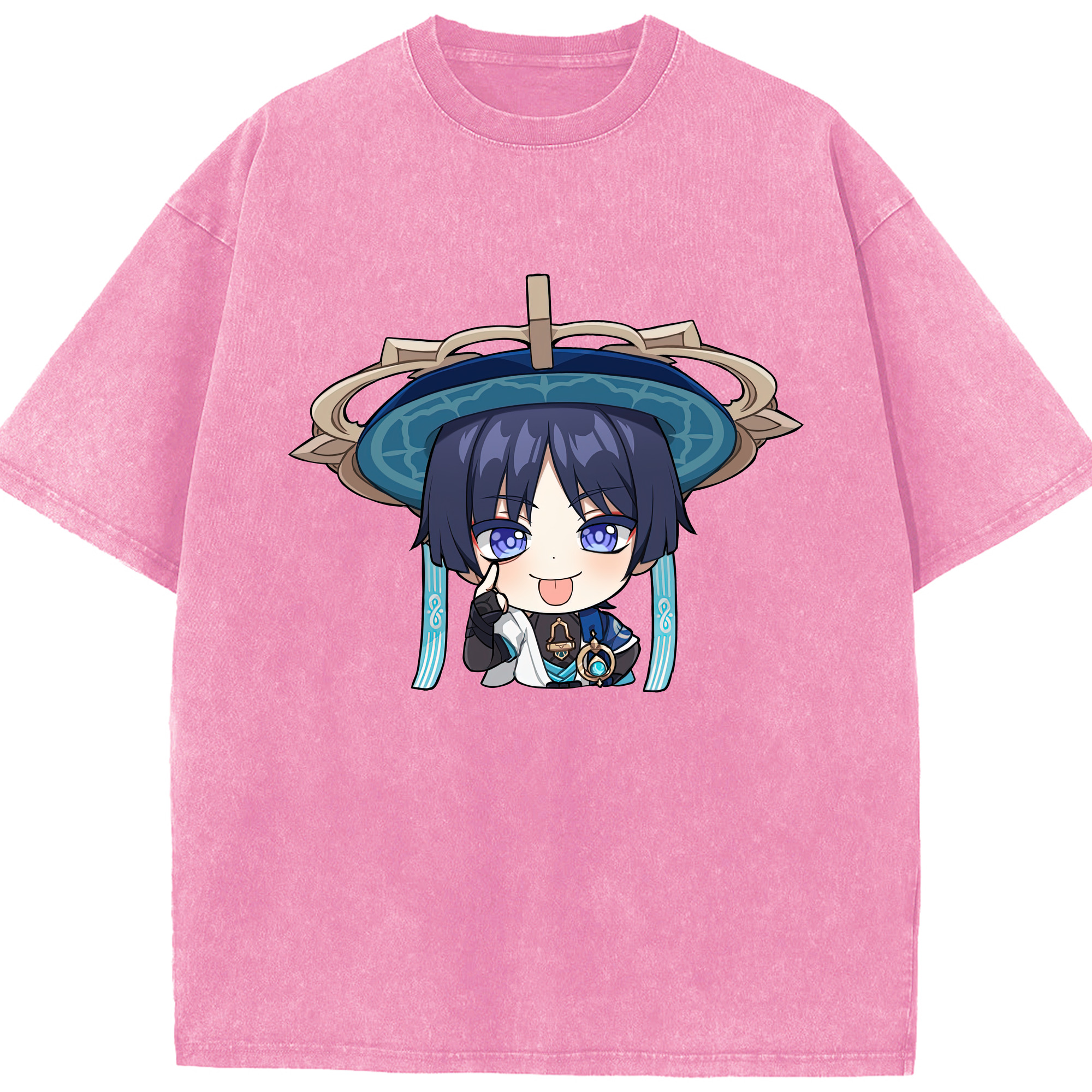 げんし神 さんペい genshin Sanpei 綿100% ヴィンテージ風 半袖Tシャツ（フロントプリント）